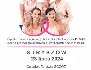 Centrum Medyczne MASZACHABA zaprasza na bezpłatną mammografię.